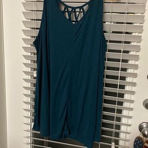 Terra & Sky. Size 1X 16/18W. Teal swing tank top. (Tub B)